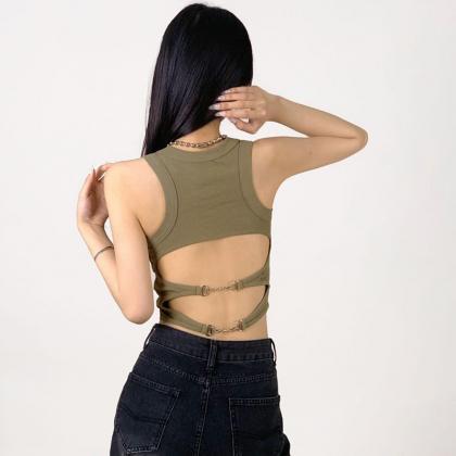Women’s Sexy Sleeveless Backless Tank Tops..